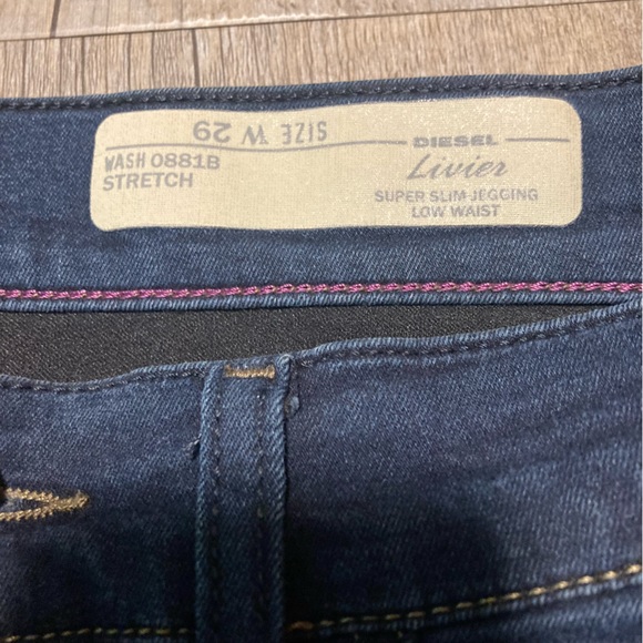 Diesel Livier Super Skinny Jegging Low Waist Stretch Jeans - Picture 8 of 13